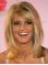 Sweet Cute Mid-length Straight with Bangs Lace Human Hair Jessica Simpson Wig 