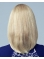 Designed Blonde Straight Shoulder Length Human Hair Celebrity Women Wigs