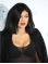 Affordable Shoulder Length Straight Black Synthetic Women Bobs Kylie Jenner Inspired Wigs
