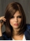 Refined Brown Straight Shoulder Length Lace Synthetic Women Wigs