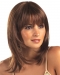  Sleek Medium Straight With Bangs  Lace Front Synthetic Women Wigs