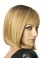 Medium  Blonde Straight With Bangs Capless Bobs Synthetic Trendy Wigs