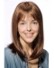 Wonderful  Brown Shoulder Length Straight With Bangs Lace Front High Quality Synthetic Women Wigs