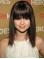 Cool Black Shoulder Length Straight With Bangs Capless Synthetic Celebrity Women Wigs