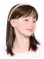 Best  Brown Straight With Bangs Hand-Tied Synthetic Kids Wigs For Cancer