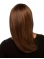 Convenient Auburn Straight Shoulder Length With Bangs Capless Synthetic Women Wigs