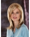 Suitable Blonde Straight Shoulder Length Capless Synthetic Women Wigs