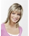  Straight With Bangs Ombre/2 tone Medium Length Capless Synthetic Women Wig