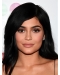  Black  Straight Without Bangs Medium Length Lace Front Remy Human Hair Kylie Jenner Wigs