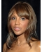 Brown Straight With Bangs Medium Length Lace Front Synthetic Toni Braxton Wigs