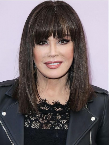 Straight With Bangs  Lace Front Synthetic Marie Osmond Wigs
