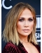 Ombre/2 Tone Straight Without Bangs Shoulder Length Lace Front Synthetic Jennifer Lopez Wigs