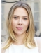 Straight Shoulder Length Ombre/2 Tone Synthetic Scarlett Johansson Wigs