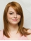  Blonde Straight Shoulder Length With Bangs  Lace Front Synthetic Emma Stone Women Wigs