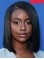 Black Shoulder Length Lace Front Synthetic Bobs Justine Skye Wigs