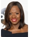  Straight Shoulder Length Lace Front  Synthetic Viola Davis Wigs