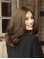 Wavy Brown 14" Shoulder Length Synthetic Without Bangs Sleek Lace Front Wigs