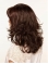 Brown Wavy Shoulder Length Monofilament Synthetic Medium Length Women Wigs