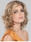 Ideal Blonde Wavy Without Bangs Shoulder Length Monofilament Synthetic Women Wigs
