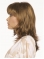 Brown Shoulder Length Wavy With Bangs Mono Classic Synthetic Women Wigs