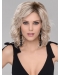  Platinum Blonde Wavy With Bangs Synthetic Women Wig 