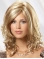 Gentle Blonde Wavy Shoulder Length Mono Top Human Hair Women Wigs For Cancer