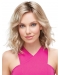 Blonde Durable Medium Wavy Without Bangs Lace Front Synthetic Women Wigs