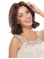Convenient Auburn Wavy Shoulder Length Remy Human Hair Lace Women Wigs