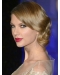 Flexibility Blonde Wavy Shoulder Length Human Hair Taylor Swift Wigs For Women