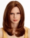 Amazing Auburn Wavy Without Bangs Shoulder Length Monofilament Synthetic Women Wigs