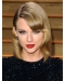 Beautiful Blonde Shoulder Length Wavy  With Bangs Taylor Swift Inspired Synthetic  Women Wigs