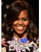 Fashion Shoulder Length Wavy Lace Front Human Hair Michelle Obama Wigs