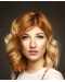 Online Medium Wavy Light Red and Light Blonde Two-Tone Bob Human Hair Wigs